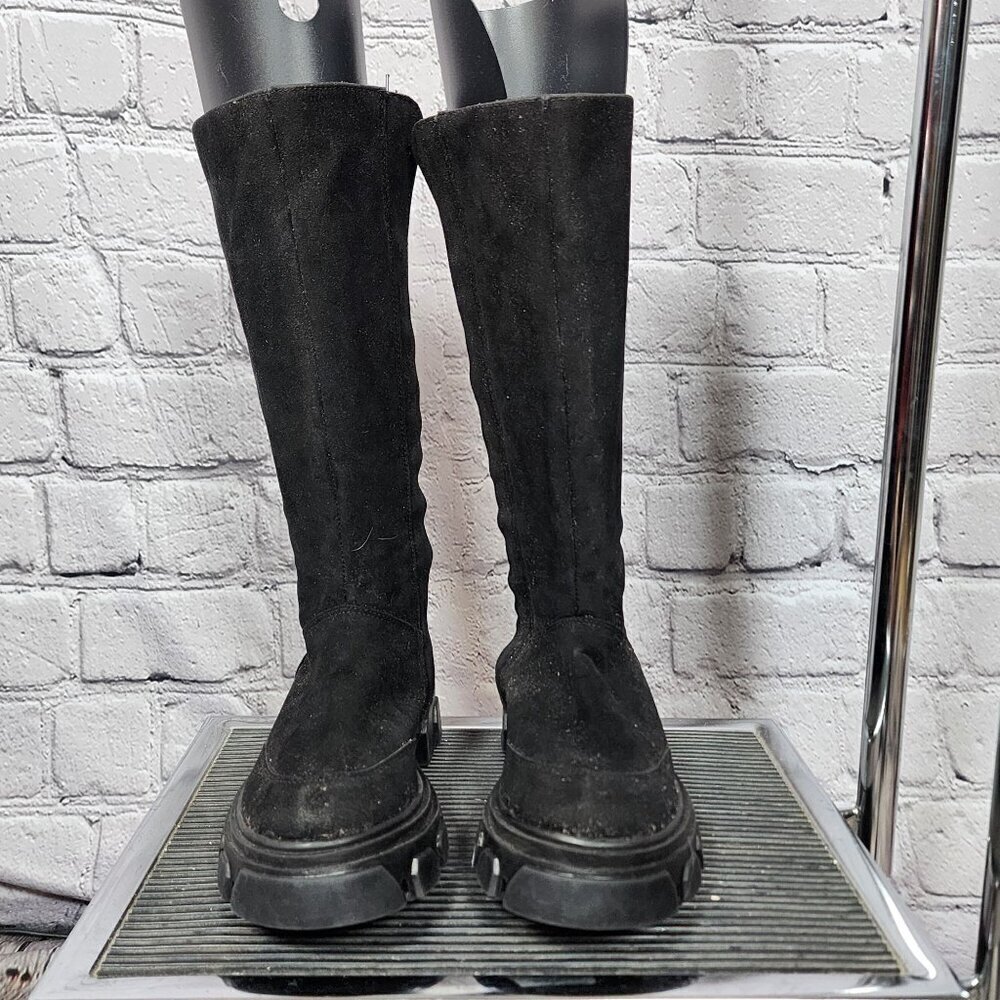 Farm Rio Black Faux Suede Calf Height Full Zip Boots, Women's 8 - Picture 5 of 15